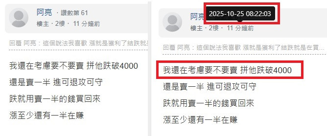 25日考慮賣 28日說24日黃金賣光